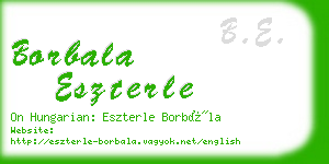 borbala eszterle business card